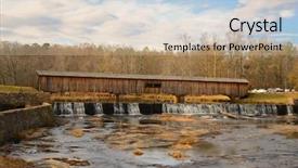  Presentation with dam - Beautiful PPT layouts featuring watson mill covered bridge backdrop and a soft green colored foreground