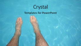  Presentation with swimming pool - Audience pleasing PPT layouts consisting of watter - man in the swimming pool backdrop and a  colored foreground