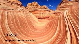  Presentation with arizona - Slides with wave arizona canyon rock formation background and a coral colored foreground