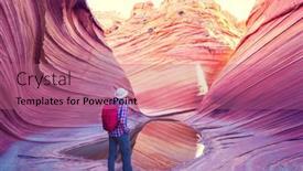  Presentation with sound wave physics - Slide set enhanced with wave-arizona-vermillion-cliffs-paria background and a coral colored foreground