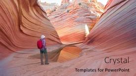  Presentation with arizona - Slide deck featuring wave-arizona-vermillion-cliffs-paria background and a coral colored foreground