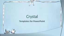  Presentation with stars blue silver - Slide set having wave border - silver ribbon and stars background and a sky blue colored foreground