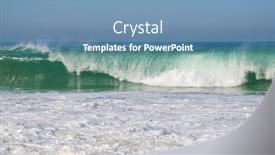  Presentation with atlantic - Slide set consisting of wave-breaking-on-the-atlantic background and a teal colored foreground