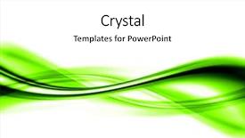  Presentation with abstract green smoke - Amazing theme having wave design - green abstract composition backdrop and a white colored foreground