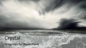  Presentation with storm - Amazing presentation having dark water - view of storm seascape backdrop and a light gray colored foreground