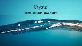  Presentation with abstract wave - Presentation theme featuring wave in freeze motion abstract background and a light blue colored foreground