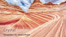  Presentation with awesome - Presentation design having wave-is-an-awesome-vivid background and a coral colored foreground