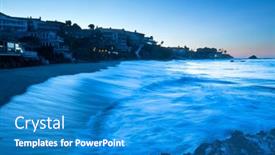  Presentation with wave - PPT theme having wave-lit-by-the-bright background and a teal colored foreground