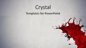  Presentation with wave - Beautiful slide set featuring wave of red liquid backdrop and a light gray colored foreground