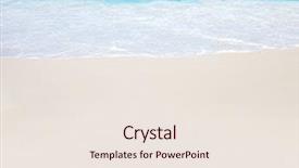  Presentation with sand ocean - Audience pleasing theme consisting of wave of the turquoise ocean backdrop and a sky blue colored foreground