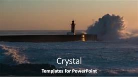  Presentation with wave - Slides consisting of wave-on-the-lighthouse background and a tawny brown colored foreground