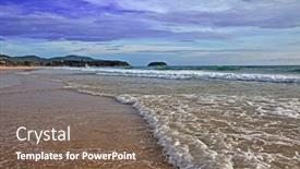  Presentation with paradise - Slides featuring wave-paradise-baech background and a violet colored foreground