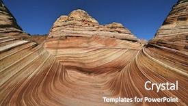  Presentation with wilderness - Colorful PPT theme enhanced with wave sandstone rock formation backdrop and a red colored foreground