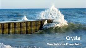  Presentation with wave - Beautiful presentation design featuring asian girl with her brown backdrop and a  colored foreground.