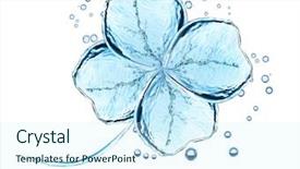  Presentation with water leaf - Presentation consisting of wave spring - water pattern of clover leaf background and a cool aqua colored foreground