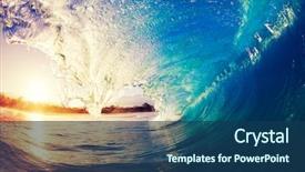  Presentation with paradise - Amazing presentation having wave tropical island atoll nature backdrop and a ocean colored foreground