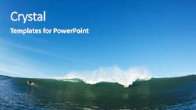  Presentation with ocean wave - Audience pleasing presentation consisting of wave view from water level backdrop and a teal colored foreground