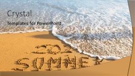  Presentation with seismic wave earth - Presentation having wave-washing-away-the-handwritten background and a  colored foreground