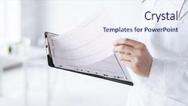  Presentation with medical robot hand and doctor - Cool new slide set with waveform - bright picture of male doctor backdrop and a sky blue colored foreground