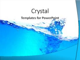 Wavelets Of Clean Water Blue PPT template 13 | CrystalGraphics