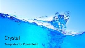  Presentation with clean water - Colorful PPT theme enhanced with wavelets-of-clean-water-blue backdrop and a light gray colored foreground