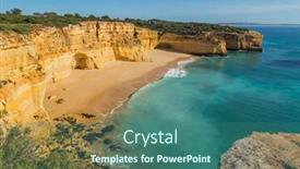  Presentation with waves - Amazing PPT layouts having waves-at-famous-beach backdrop and a ocean colored foreground