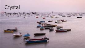  Presentation with boats - Amazing slide set having waves at twilight in mumbai backdrop and a lemonade colored foreground