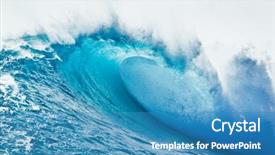  Presentation with ocean wave - Audience pleasing PPT layouts consisting of waves blue - ocean wave backdrop and a teal colored foreground