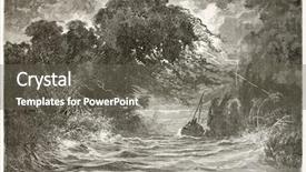  Presentation with storm - Colorful slide set enhanced with old bad history - night storm in breves channel backdrop and a gray colored foreground