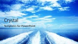  Presentation with electric - Cool new presentation theme with electric wave - sea travel backdrop and a arctic colored foreground