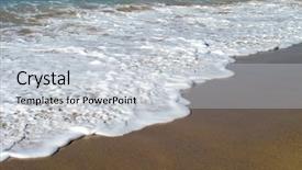  Presentation with moving sea - Amazing PPT layouts having waves breaking on shore backdrop and a  colored foreground