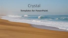  Presentation with atlantic - Slide set enhanced with waves-breaking-on-the-atlantic and a light blue colored foreground