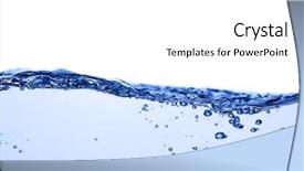  Presentation with crisp - Audience pleasing PPT layouts consisting of waves bubbles - crisp clear water photographed high backdrop and a  colored foreground