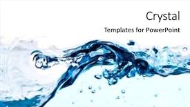 Presentation with clean water - Amazing slide deck having waves bubbles - fresh clean water splash macro backdrop and a white colored foreground