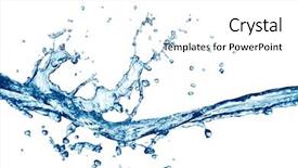 Presentation with water splash - Beautiful PPT theme featuring waves bubbles - water splash backdrop and a white colored foreground