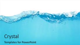  Presentation with water wave - Cool new presentation with waves bubbles - water wave isolated backdrop and a cyan colored foreground