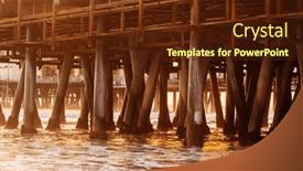  Presentation with crash - PPT layouts with waves-crash-against-a-pier background and a tawny brown colored foreground