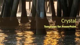  Presentation with crash - Presentation design enhanced with waves-crash-against-a-pier background and a tawny brown colored foreground