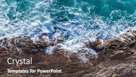  Presentation with crash - Slide set having waves-crash-and-splash background and a tawny brown colored foreground