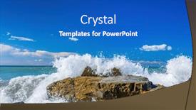  Presentation with crash - Presentation theme consisting of waves-crash-and-splash background and a teal colored foreground