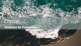  Presentation with crash - Presentation theme having waves-crash-and-splash background and a gray colored foreground