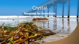  Presentation with crash - Slide deck consisting of waves-crash-into-a-pier background and a teal colored foreground