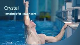  Presentation with health and fitness - PPT theme featuring waves determination - health and fitness lifestyle concept background and a ocean colored foreground