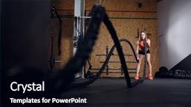  Presentation with sports table tennis two ping - PPT layouts having waves determination - portrait of sports woman background and a black colored foreground