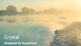  Presentation with sound waves wave oscillating - Audience pleasing slide set consisting of waves from speed transportation ship backdrop and a  colored foreground