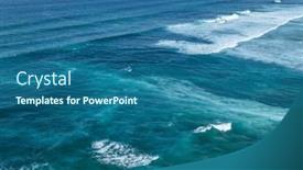  Presentation with west - Presentation design consisting of waves-in-the-algarve-west background and a ocean colored foreground