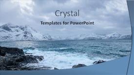  Presentation with crushing - PPT layouts with waves-of-norwegian-sea-crushing background and a light blue colored foreground