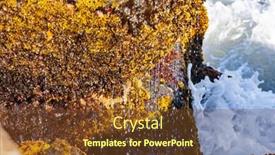  Presentation with crashing waves - Presentation theme having waves of the atlantic ocean background and a tawny brown colored foreground