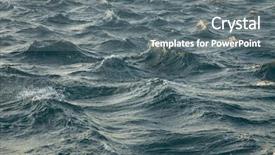  Presentation with stormy sea waves - Presentation design consisting of waves of the stormy sea background and a gray colored foreground