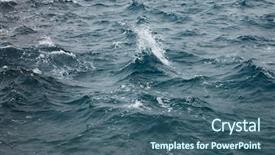  Presentation with stormy sea waves - Beautiful presentation featuring waves of the stormy sea backdrop and a ocean colored foreground